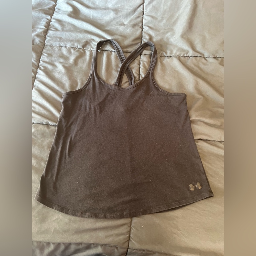 Under Armour dark Gray Fitted Sleeveless Tank Top